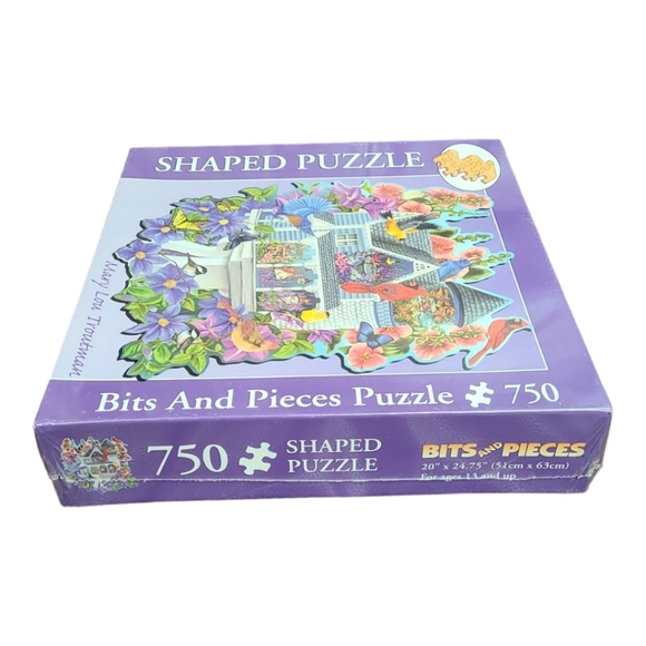 NEW  Bits and Pieces Shaped Puzzle VICTORIAN BIRDHOUSE Mary Lou Troutman 750-pcs - Picture 5 of 6